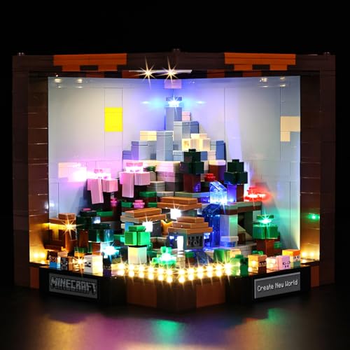 Kyglaring Light Kit Compatible with Lego The Minecraft Crafting Table 21265 Building Blocks, Lights Only, Model Set Not Included, Classic Version