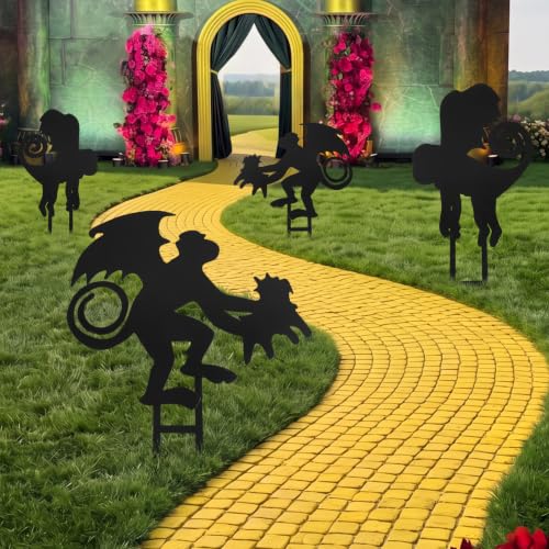 Leinuosen Wizard Party Monkey Metal Garden Stake