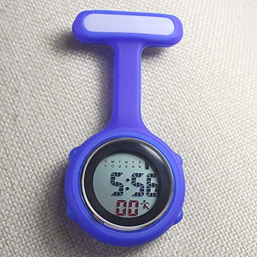Orologio Digitale Da Tasca Per Infermiera Con Clip Retrattile In Silicone E Acciaio, Leggero E Resistente Per Uso Medico
