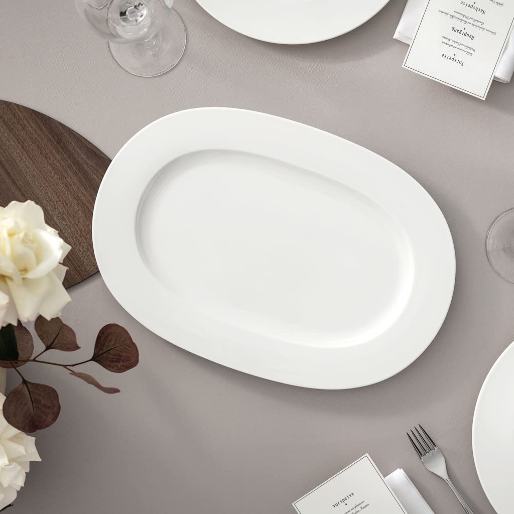 Villeroy & Boch - Royal owalny talerz, duży półmisek do serwowania z wysokiej jakości porcelany Bone, nadaje się do mycia w zmywarce, 41 cm
