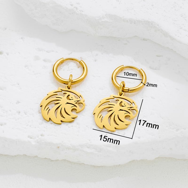 Image of Stainless Steel Animal Charm Badge Eagle Wings Bird Brooch and Pin