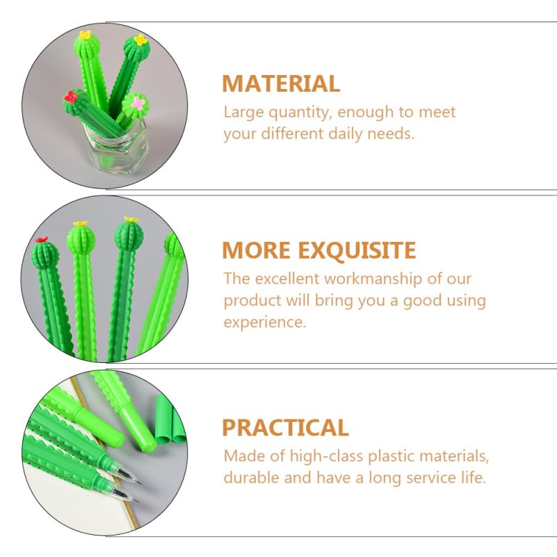 Set de 10 bolígrafos gel con diseño cactus Gadpiparty miniatura 2