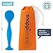 Snappi Baby Ergo Brush Diaper Cream Applicator for a Baby Bum | Medical-Grade Silicone Diaper Rash Cream Bottom Brush Keeps Hands/Fingernails Clean (Azure Blue)