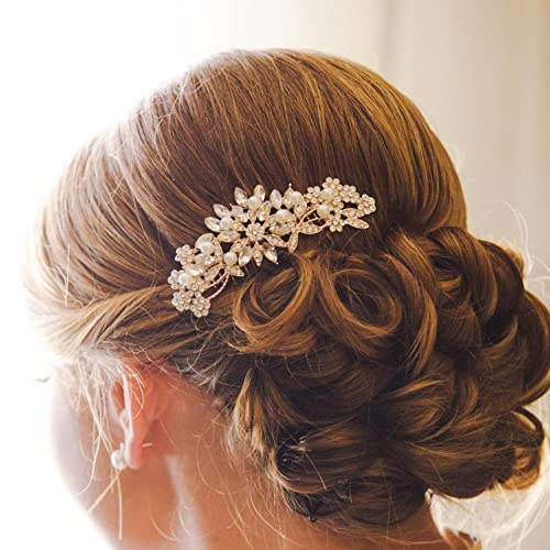 Hapibuy-Rose-Gold-Wedding-Hair-Comb-Pearl-Crystal-Bridal-Hair-Accessories-For-Bride-and-Bridesmaid