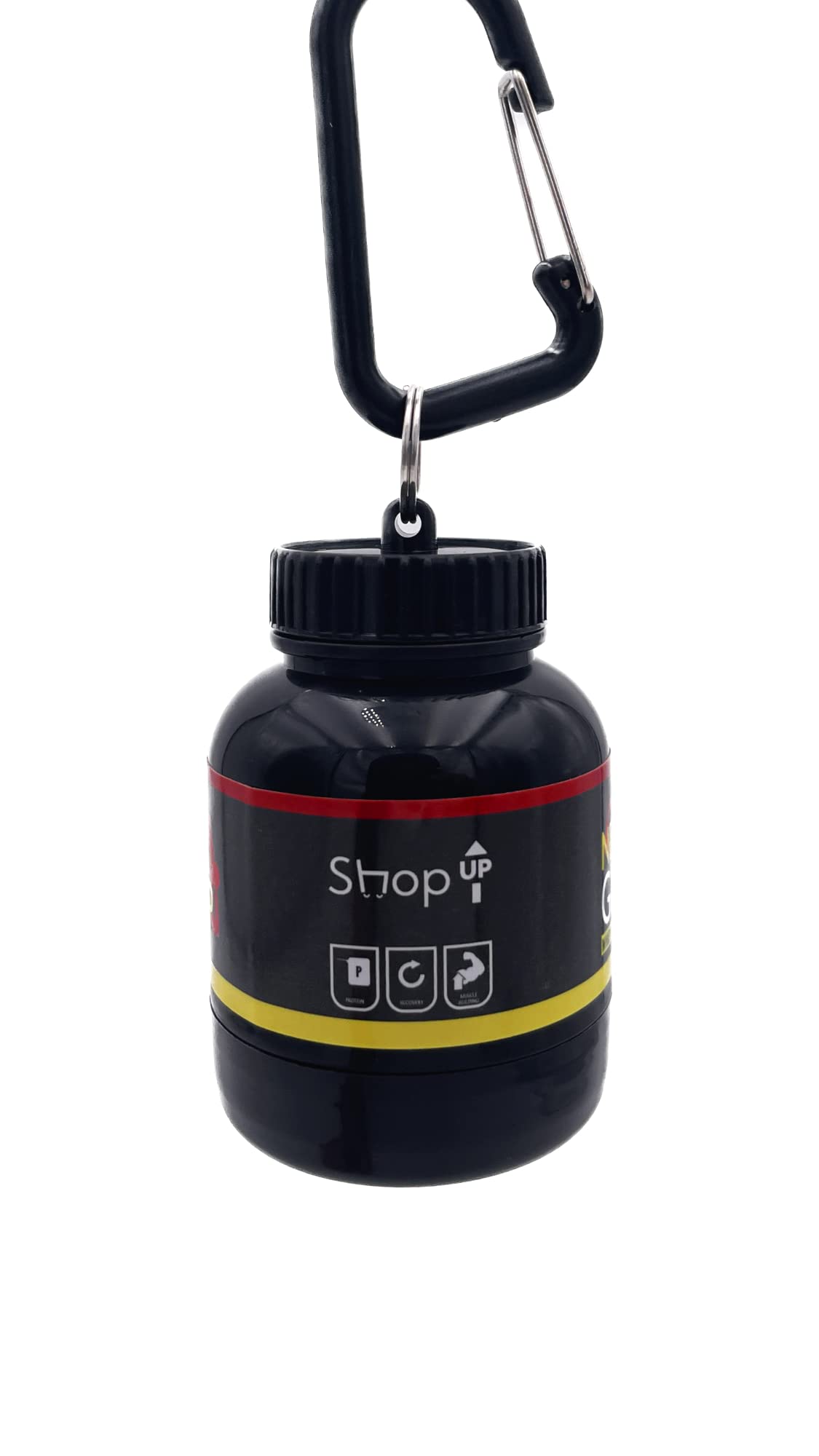 Porta Proteine Never Give Up, Whey in Polvere, Varie Misure, 30 e 60 Grammi di proteine Portatili, per Lui e per lei