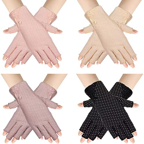 Guantes mitones de mujer con pantalla táctil y bloqueador solar para verano