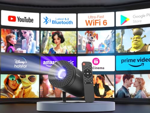 XElectron Y8 Plus Android 12 Projector for Home, 1080p Support Resolution | 3800 Lumens (350 ANSI) | 150" (381 cm) Screen | Dual Wi-Fi, Bluetooth,... - Image 2