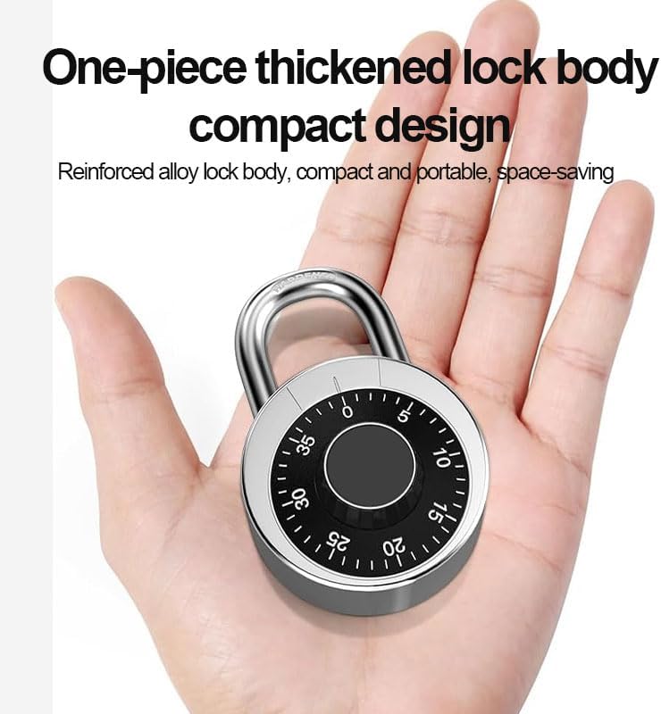 Miniatura 4 de Candado de combinación, cerradura de combinación para casilleros de gimnasio, cerradura para armarios de gimnasio y escuela, caja fuerte, tocadiscos