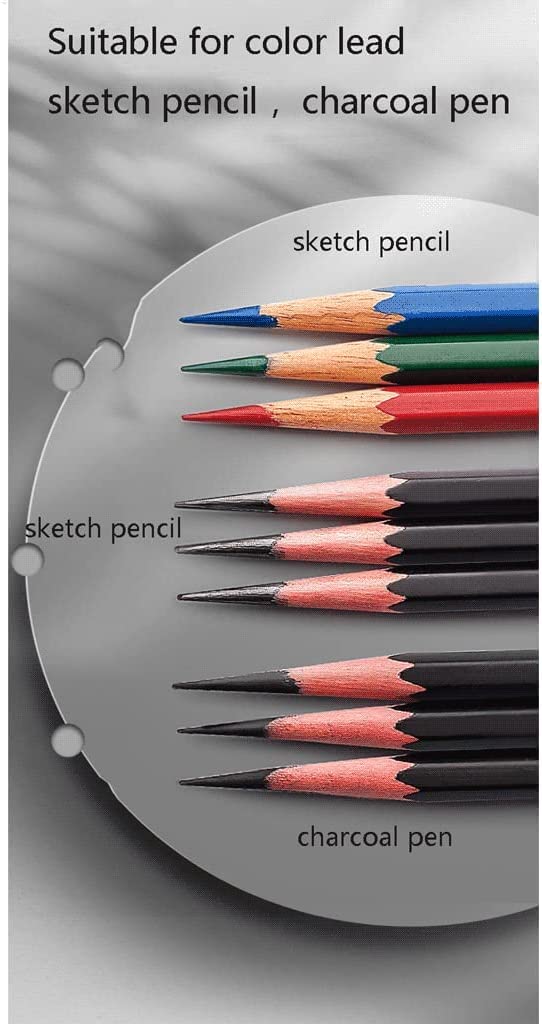 Sacapuntas Bandeja de virutas para la Escuela, sacapuntas Manual de Mano para Dibujar, sacapuntas para Estudiantes de Arte, Dibujo Profesional con manivela Papelería
