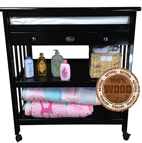 Baby Changing Table + Baby Changing Pad (Espresso)