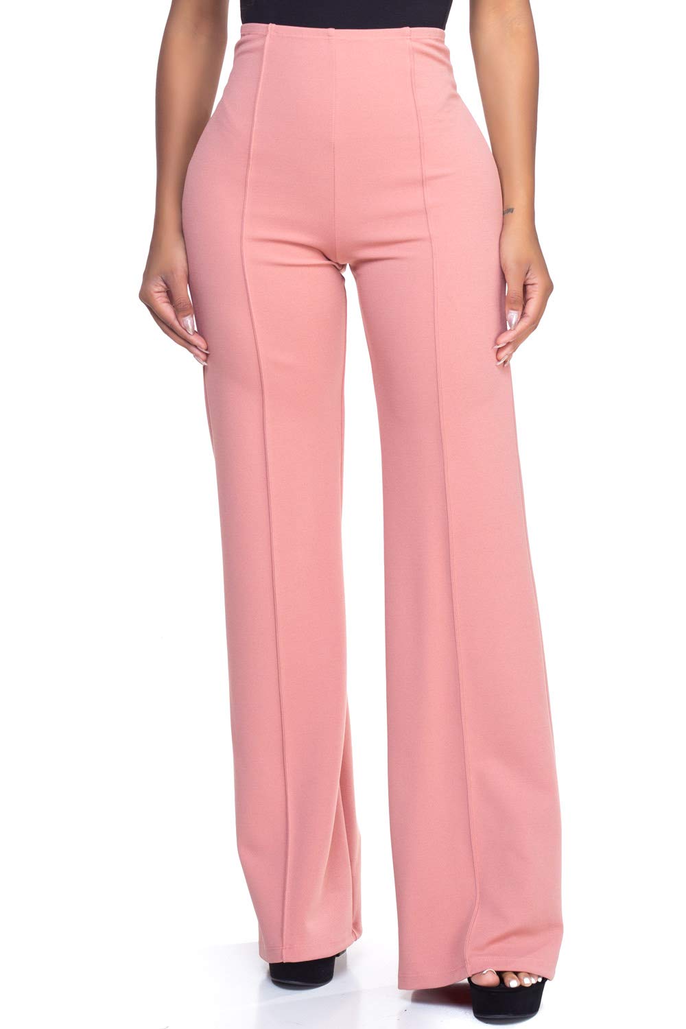 Womens Junior Plus J2 Love High Waist Bell Bottom Flare Pants 3X Fall Blush