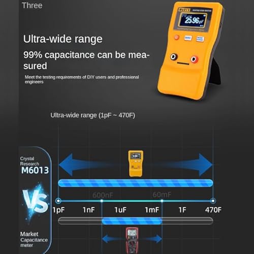 Vawan ES-01 Capacitor Tester,M6013 Digital Auto Ranging Capacitance Meter thumb #2