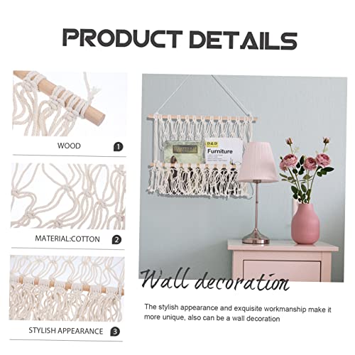 Toyvian 3 Pecas Cremalheira Tecida Estante De Macramê Para Pendurar Na Parede Cabides Para Decorar P