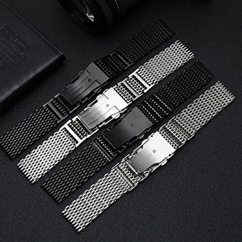 Bracelet de montre en acier anti transpiration 20mm maille respirante - 5