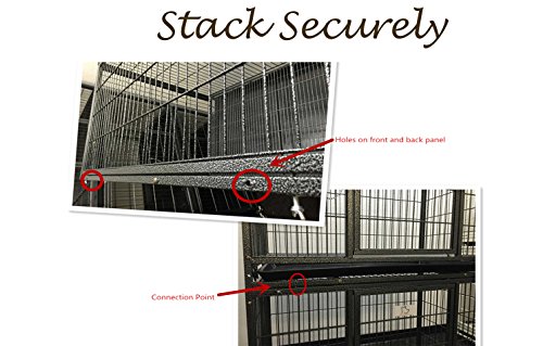 37" Homey Pet Heavy Duty Metal Open Top Cage w/Floor Grid, Casters and Tray - Image 6
