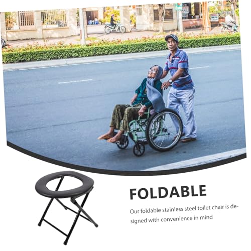 Chaise de toilette pliante pour personnes âgées évitant les risques de chute - 5
