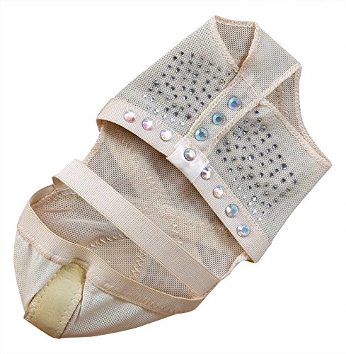 BELLYQUEEN Zapatos Danza del Vientre Calcetines Antideslizantes para Yoga Ballet Baile Descalzo con Adorno Diamante - Beige L 38-39 Cover