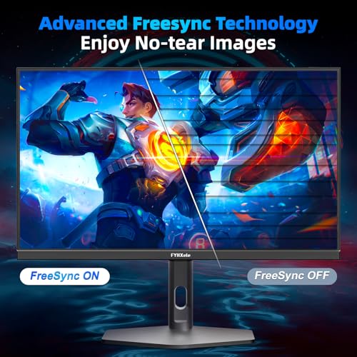 Image of FYHXele 27 inch Gaming Monitor 380Hz, FHD 1080P, 0.5ms Frameless, Ultra Slim Computer Monitor, Height /Pivot /Swivel /Tilt Adjustable Vertical Monitor, Support FreeSync, VESA, DP*2, HDMI*2