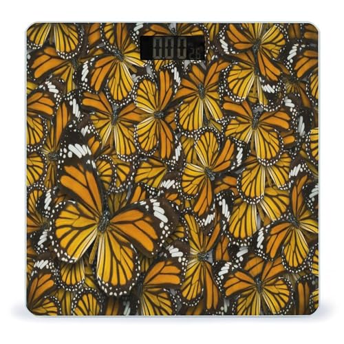 Báscula digital de baño con diseño estilo mariposas miniatura 1