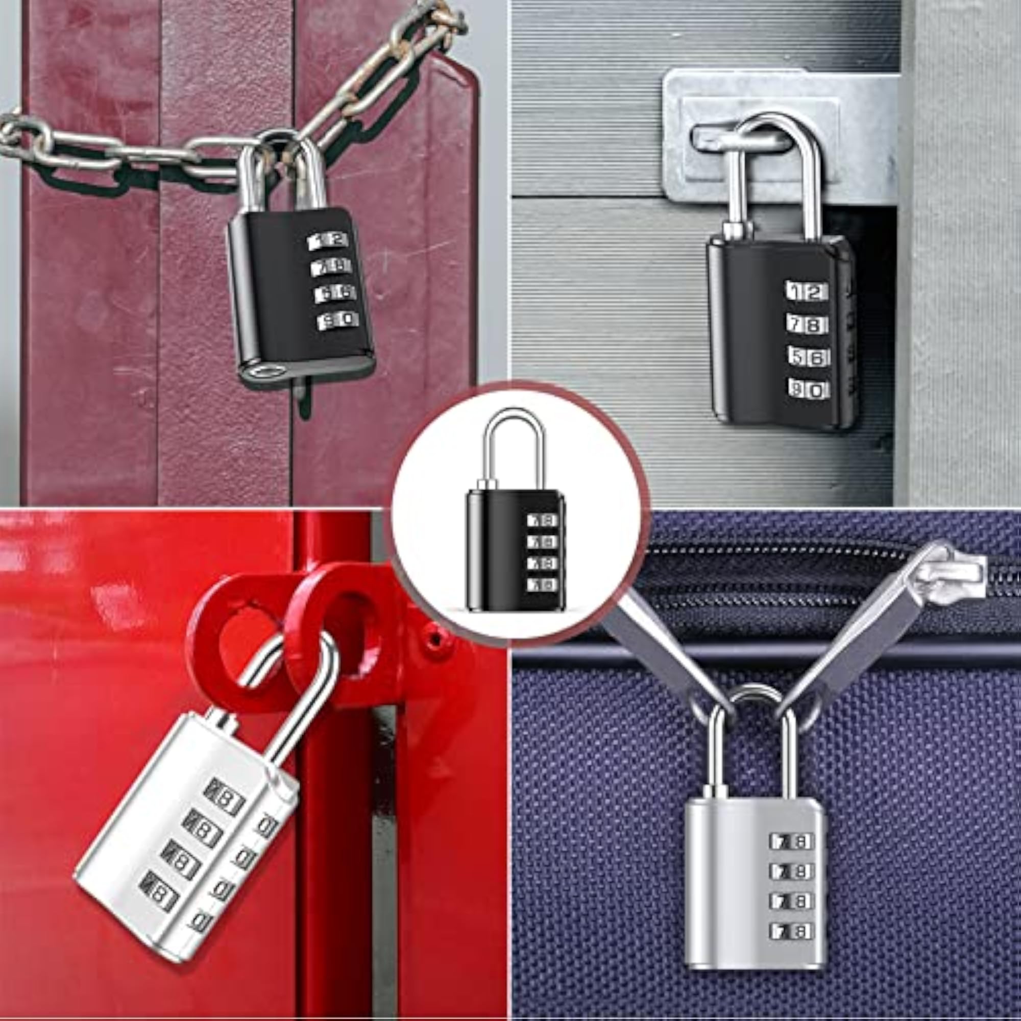 Combination Padlock, 4 Digit Combination Lock
