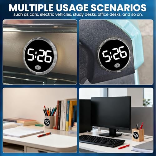 Auto Armaturenbrettuhr, Selbstklebend Elektronische Uhr Für Das Armaturenbrett Im Auto, Auto Elektronische Uhr, Mini Digitale Für Fahrzeuge, LKW, Wohnmobile & Zuhause