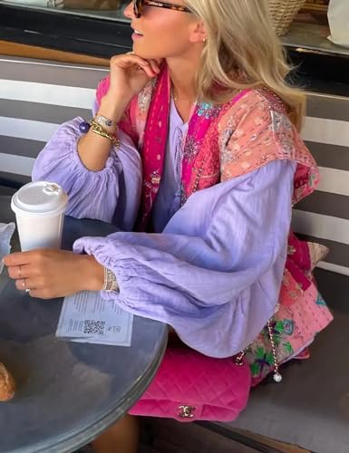 Yimoon Women's Cropped Puffer Vest Floral Print Lightweight Sleeveless Quilted Jacket Open Front Padded Gilet Outwear(Rose-L)3