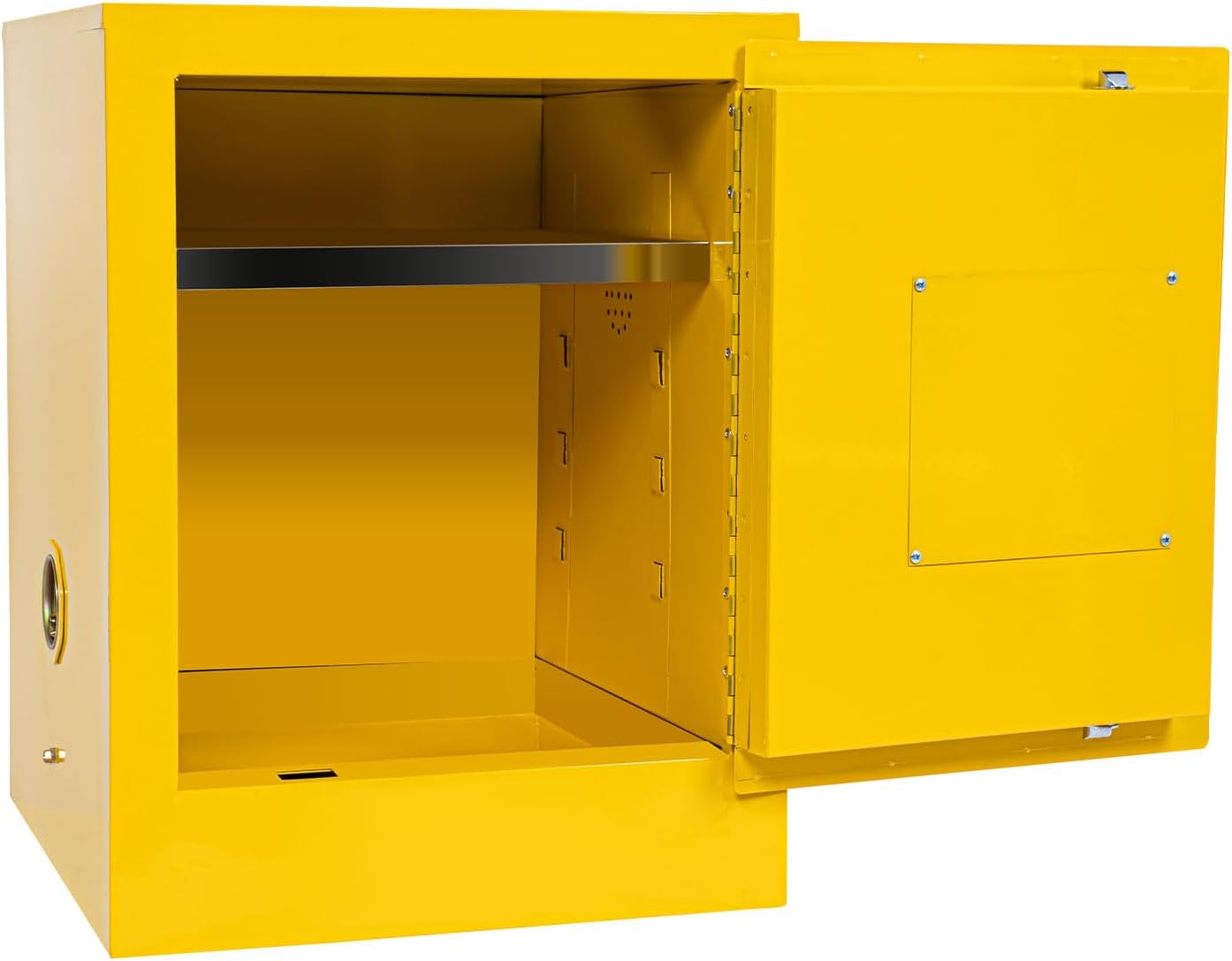 4 Gallon Flammable Storage Cabinet 17''×17''×22'' Fire Proof Safety Chemical Industrial Storage Galvanized Steel Hazardous Cabinet for Liquids Factory Commercial Home