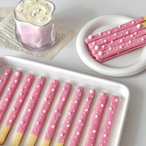 Essbare weiße perlen Zucker streusel 120g Dessert Streusel Kuchen Cupcake Topper Cookie Dekorationen Süße Persönlichkeiten Zuckerstreusel für Hochzeiten und tägliche Kuchendekorationen