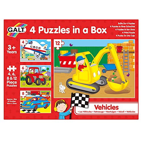 Galt Toys Boîte De 4 Puzzles - Les Véhicules