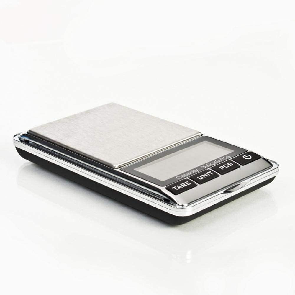 Báscula de Gramos portátil, báscula electrónica de Bolsillo para Pesar Gramos, báscula Digital para Joyas, báscula de Oro, báscula de Alimentos de Cocina, retroiluminada, 200 g x 0,01 g