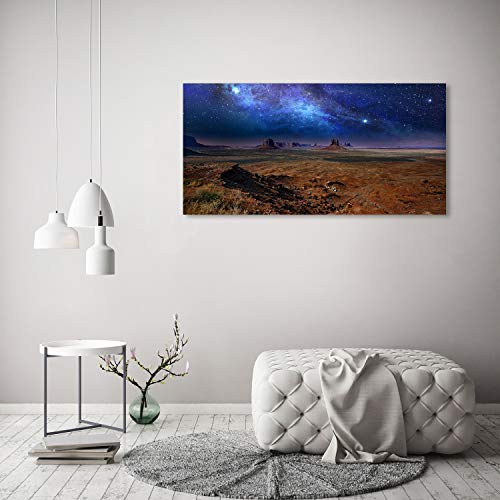 Impression sur verre 120x60 cm tableau panoramique bleu cosmos - 4