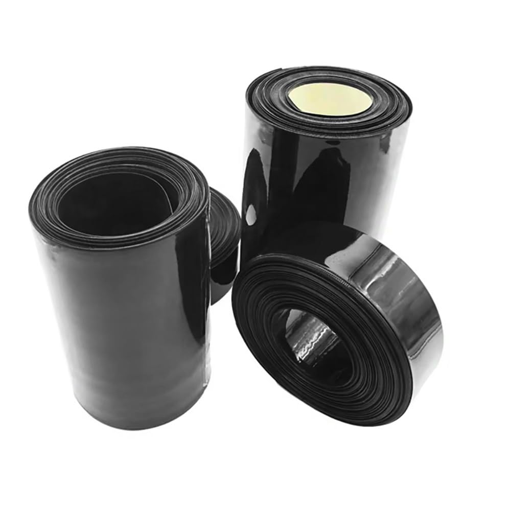 1 Rolka 1 Kg Rurki Termokurczliwej Z PVC, Czarna Koszulka Termokurczliwa Do Akumulatora 18650, Szerokość 80-500 Mm(Width 140mm)