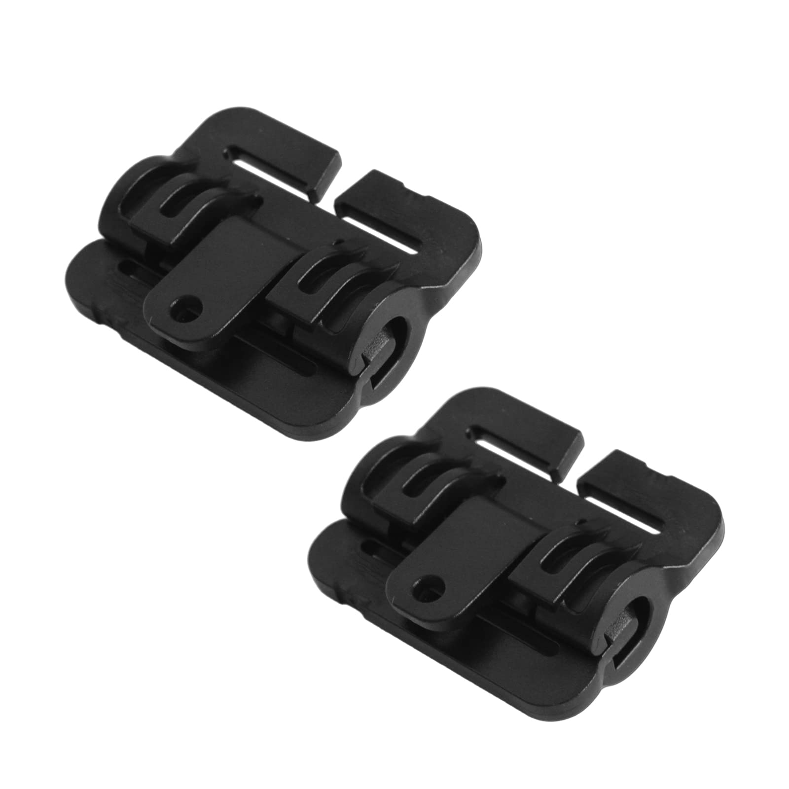 2PCS Quick Release MOLLE Plate Quick Disconnect Cummerbund Adapters CJ/CK-01 (Black, Short)