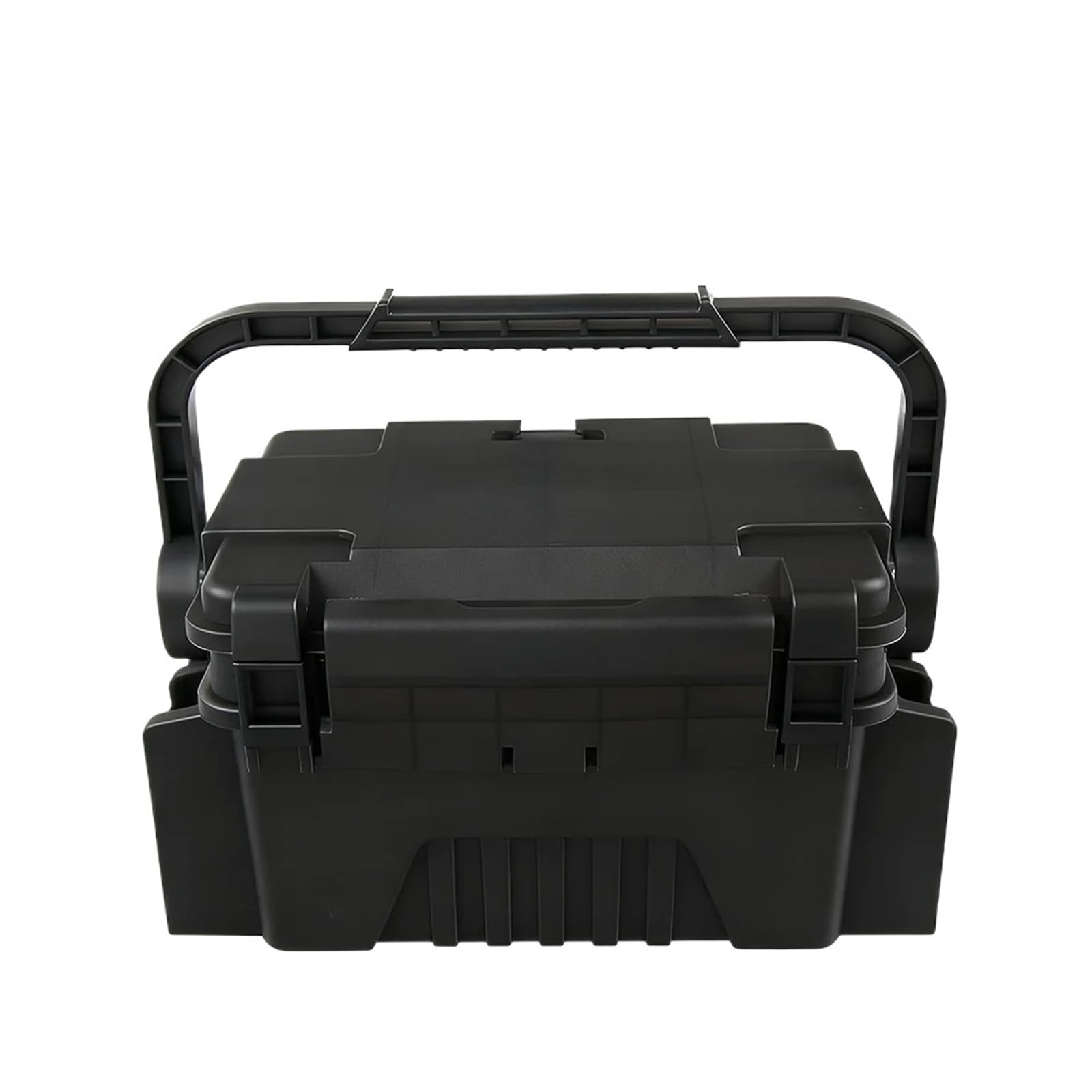 Large Multifunctional Fishing Tackle Box Thickened Storage Organizer(BLACK L)