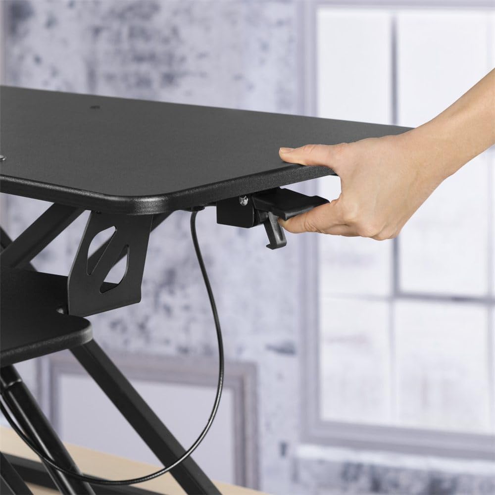 Hama Réhausseur de Bureau Ajustable en Hauteur, 80 x 40 cm, Noir