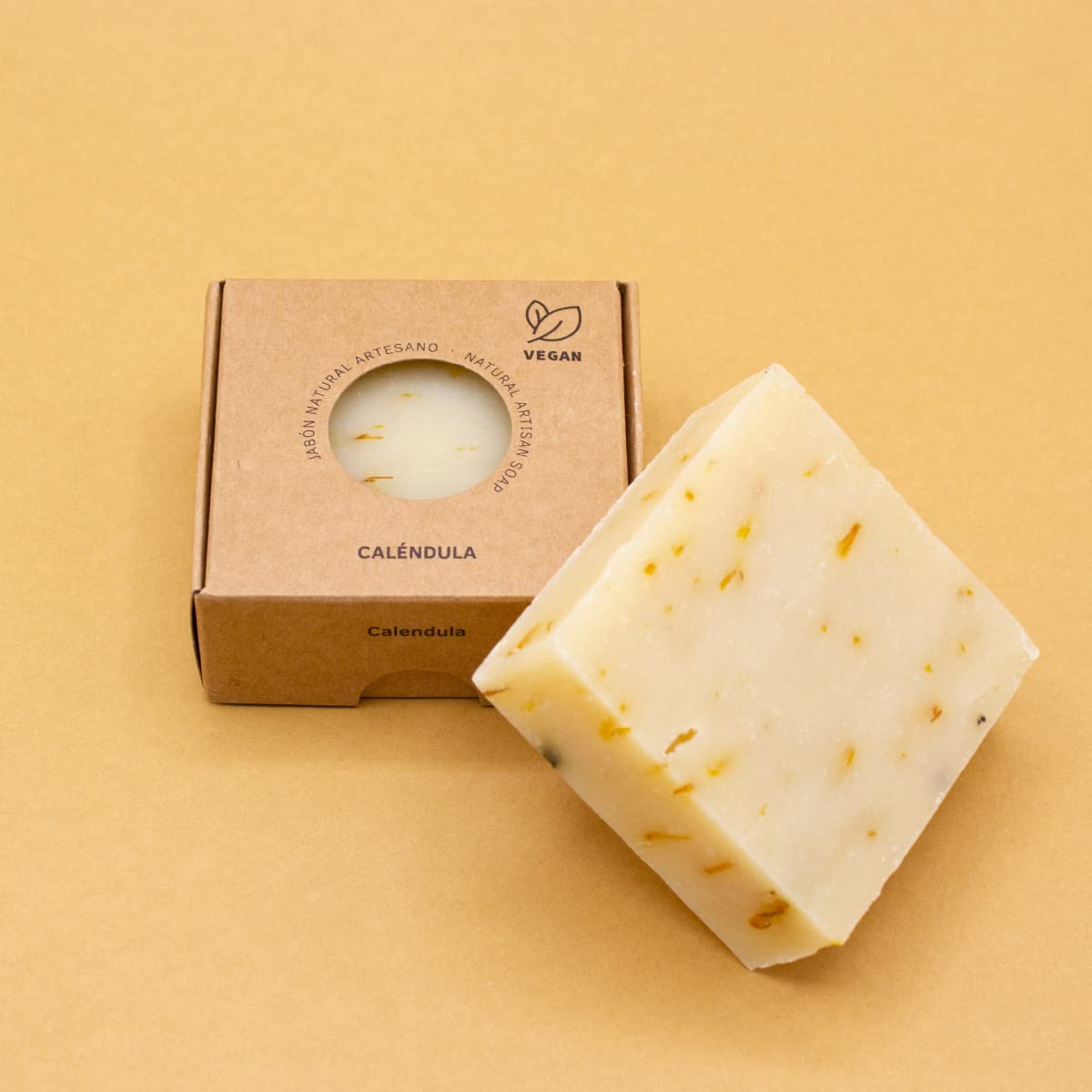 Labnatur Jabón Natural Caléndula Artesanal - Calma y Protege - Con Aceites de Oliva y Coco - Para Piel Sensible o Irritada - Vegano y Sin Aceite de Palma - Fabricado en España - 100 g — view 5