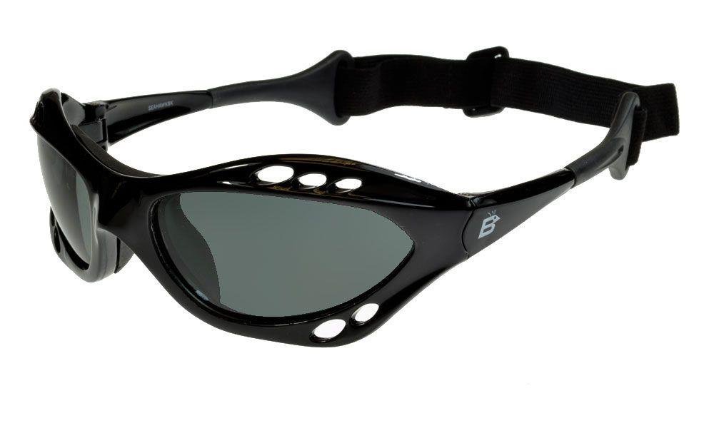 Birdz Seahawk Floating Polarised Water Sports Sunglasses Black/Smoke ML