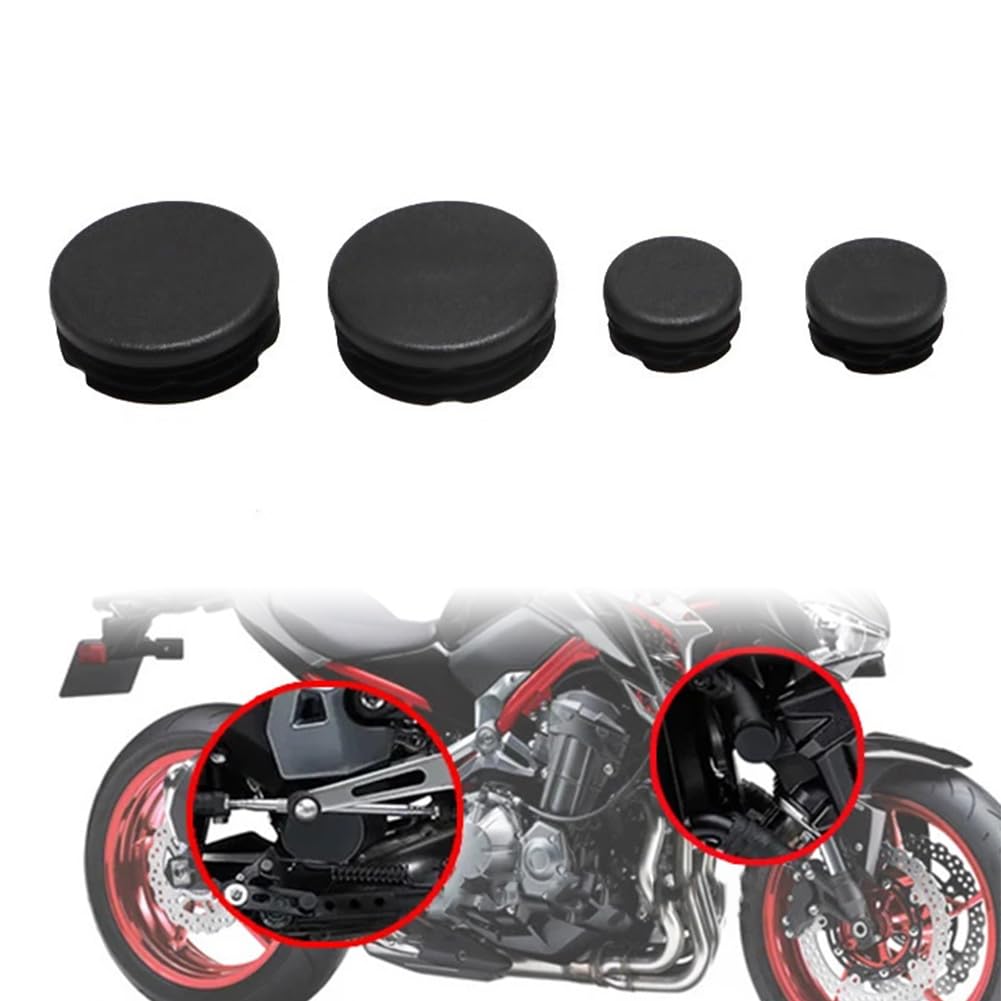 Motorradrahmenlochstopfen Für Kawasaki Z900 RS 2017-2022 - Schutzkappen Schwarz