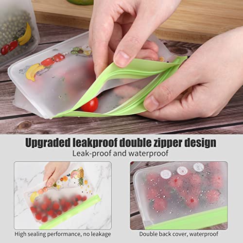 10 Pezzi Sacchetti Riutilizzabili per Alimenti