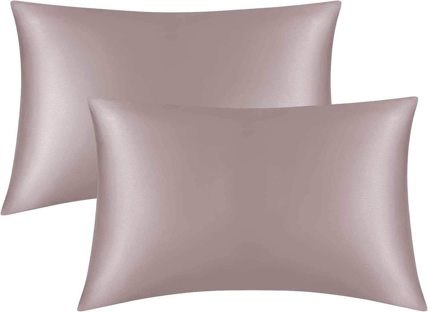 Satin Pillowcase for Hair and Skin, 2 Pack Rose Taupe Silk