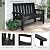 nalone Outdoor Bench, HDPE Patio Bench, Rot-Proof Porch Benches (Black)