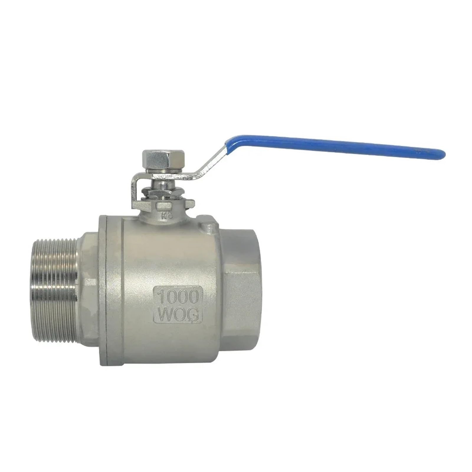 1 Uds 304 válvula de bola 2P acero inoxidable 1/4 3/8 1/2 "3/4" "2" BSP adaptador instalación del interruptor aceite Gas agua rosca macho y hembra(2")