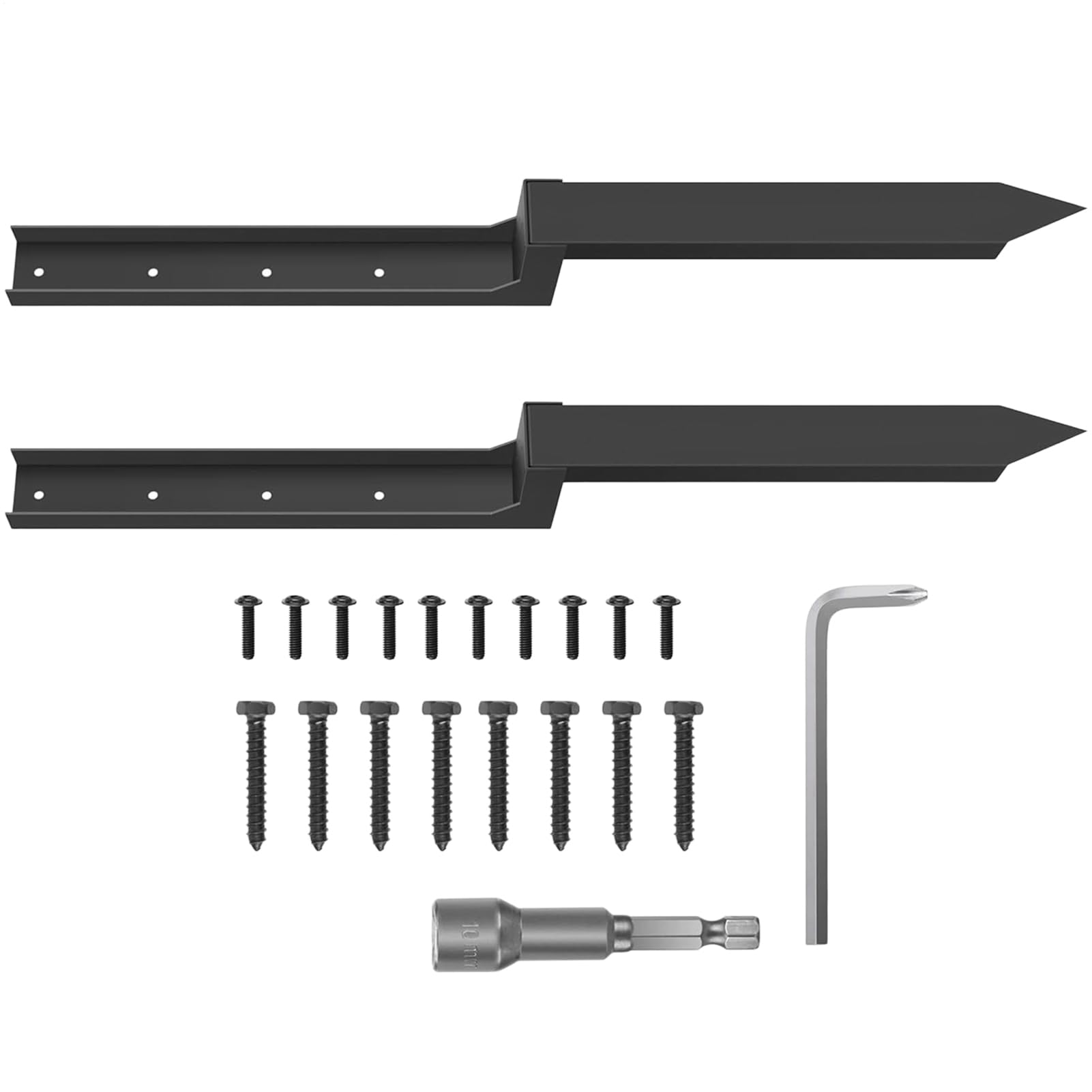 Kit Riparazione Recinzione Punte Stabilizzatrici per Supporto a Terra