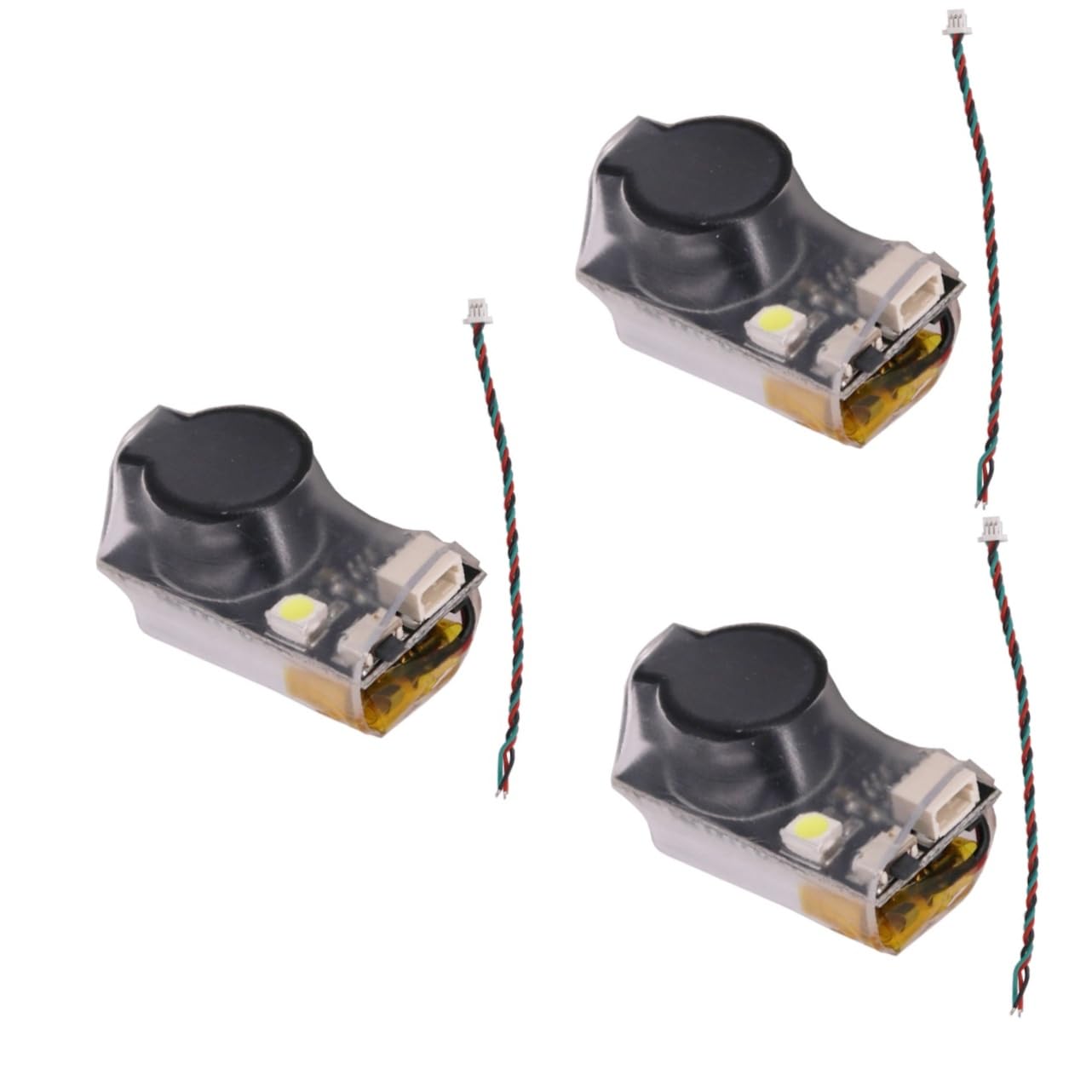 BESTonZON 3pezzi Allarme Per Drone Fpv Con Funzione Di Segnalazione Led Allerta Sonora Decibel e Leggero Compatibile Con Bf e Cf Flight Controllers Accessorio Per Racers e Piloti Di Droni