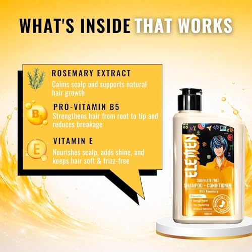 Image of Elemen 2-in-1 Shampoo + Conditioner (300ml) & Oil & Acne Control Face Wash (120ml) - Deep Cleansing Hair & Breakout Defense Routine