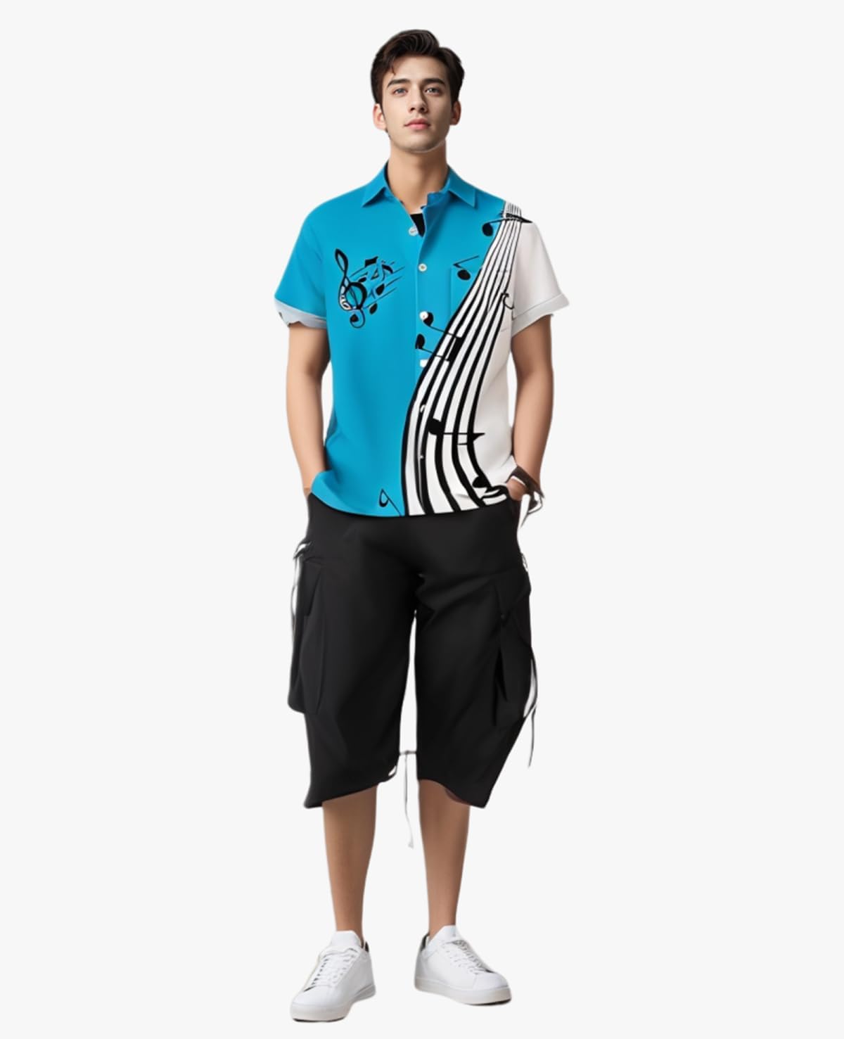 Bowling Shirts for Men Print Short Sleeve Regular Fit Hawaiian Casual Button Down Beach Shirts - Image 3