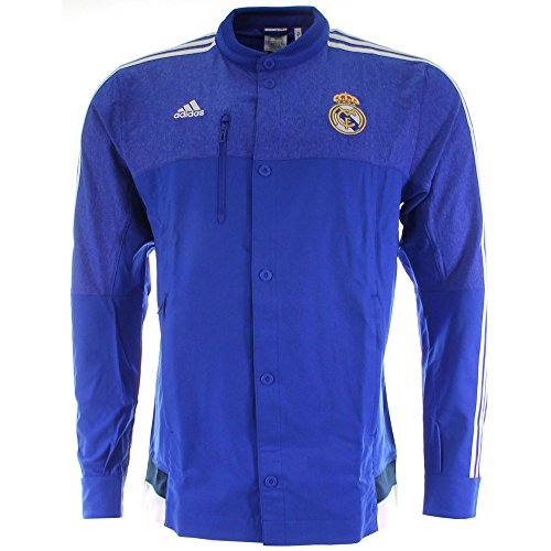 Veste Real Madrid CF Anthem blouson de sport zippé bleu et blanc