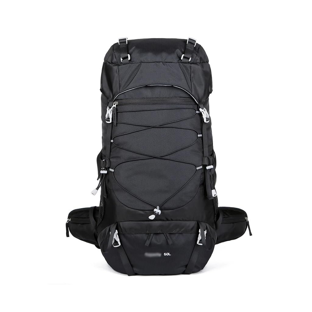 CFWSHJ Mochila de Senderismo de 50L con Cubierta para Lluvia, Bolsa Multifuncional para montañismo, Mochila para Exteriores, para Viajes, Senderismo, Camping