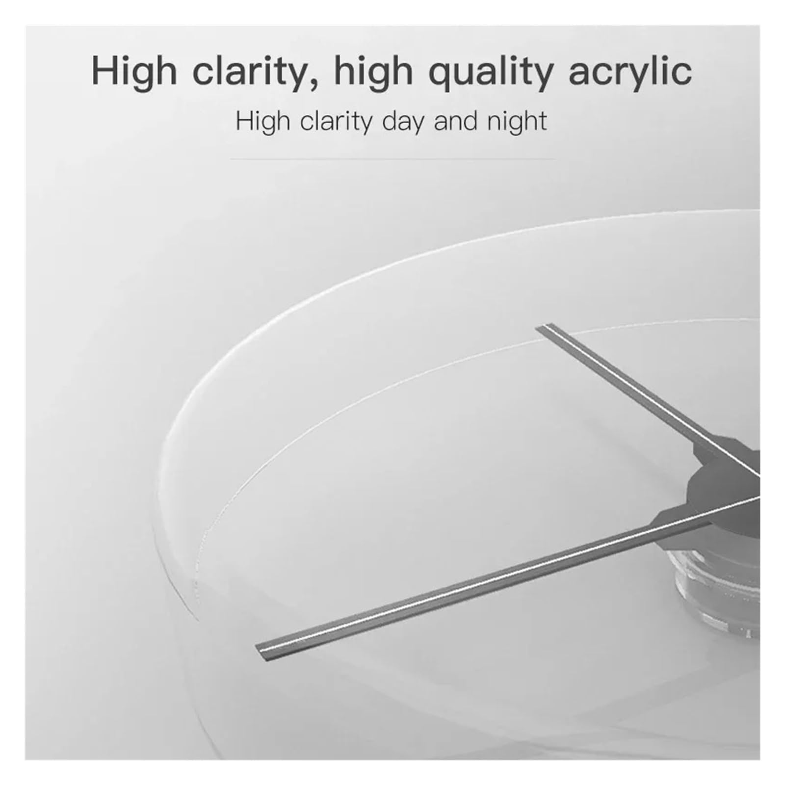 Copertura per ventola olografica per macchina di proiezione 3D da 42 cm, custodia protettiva per ventola pubblicitaria ologramma, schermo rotante per videoproiettore, accessorio accattivante per
