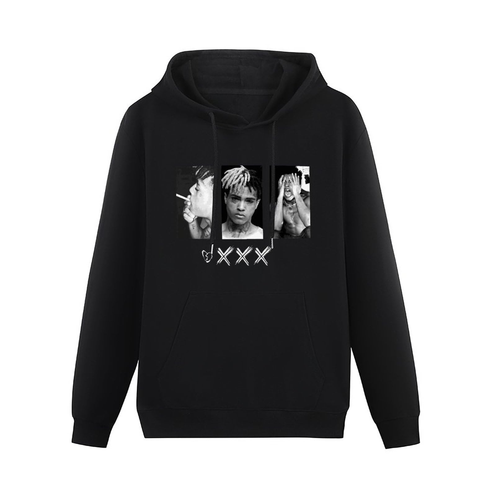 HUO BAO NIU ROU Xxxtentaction Hoodies Printed Sweatshirt Graphic Mens Pullover Hooded Black M
